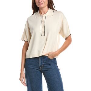 Max Studio Womens  Short Sleeve Sweater, White